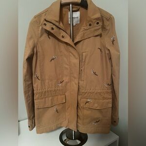 Madewell Embroidered Passage Canvas Zip-up Jacket Size Small